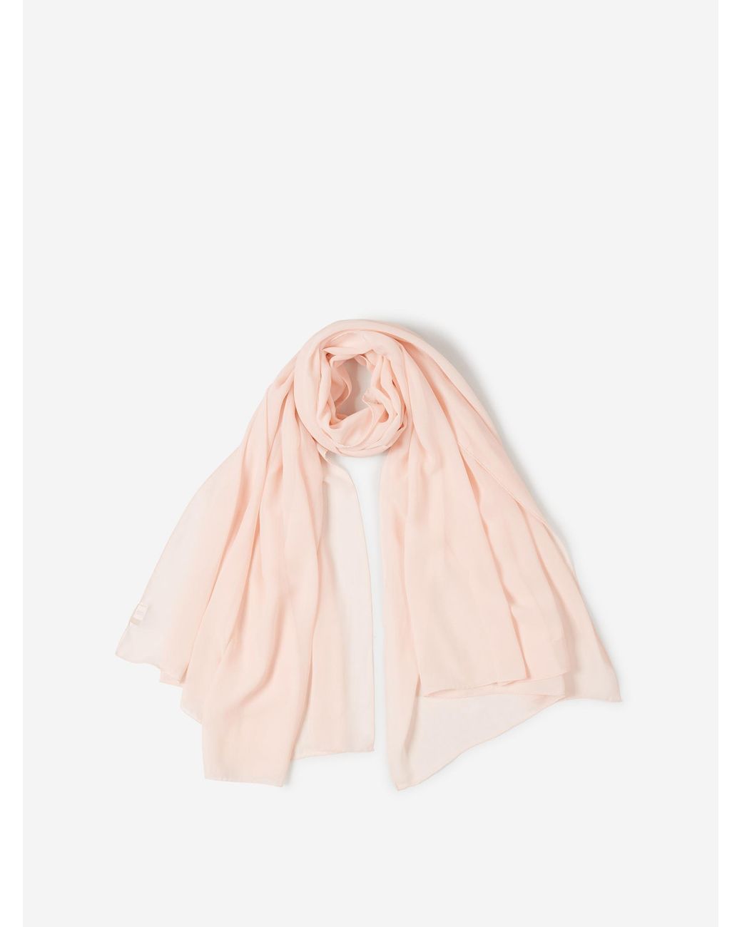 Santa Eulalia Pink Plain Silk Scarf
