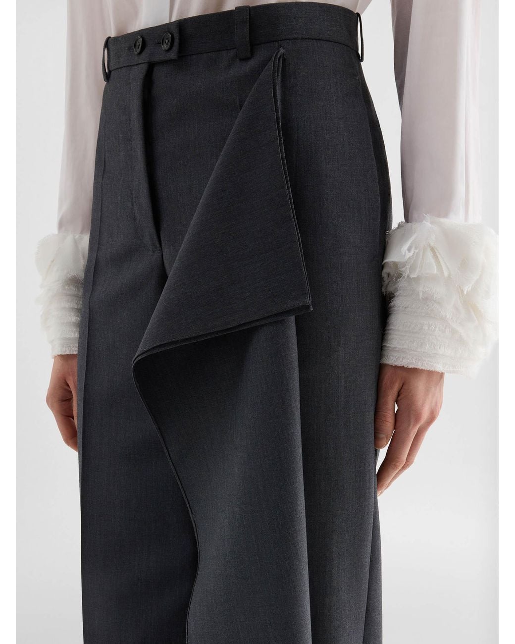 Totême Natural Viscose Wide Leg Trousers