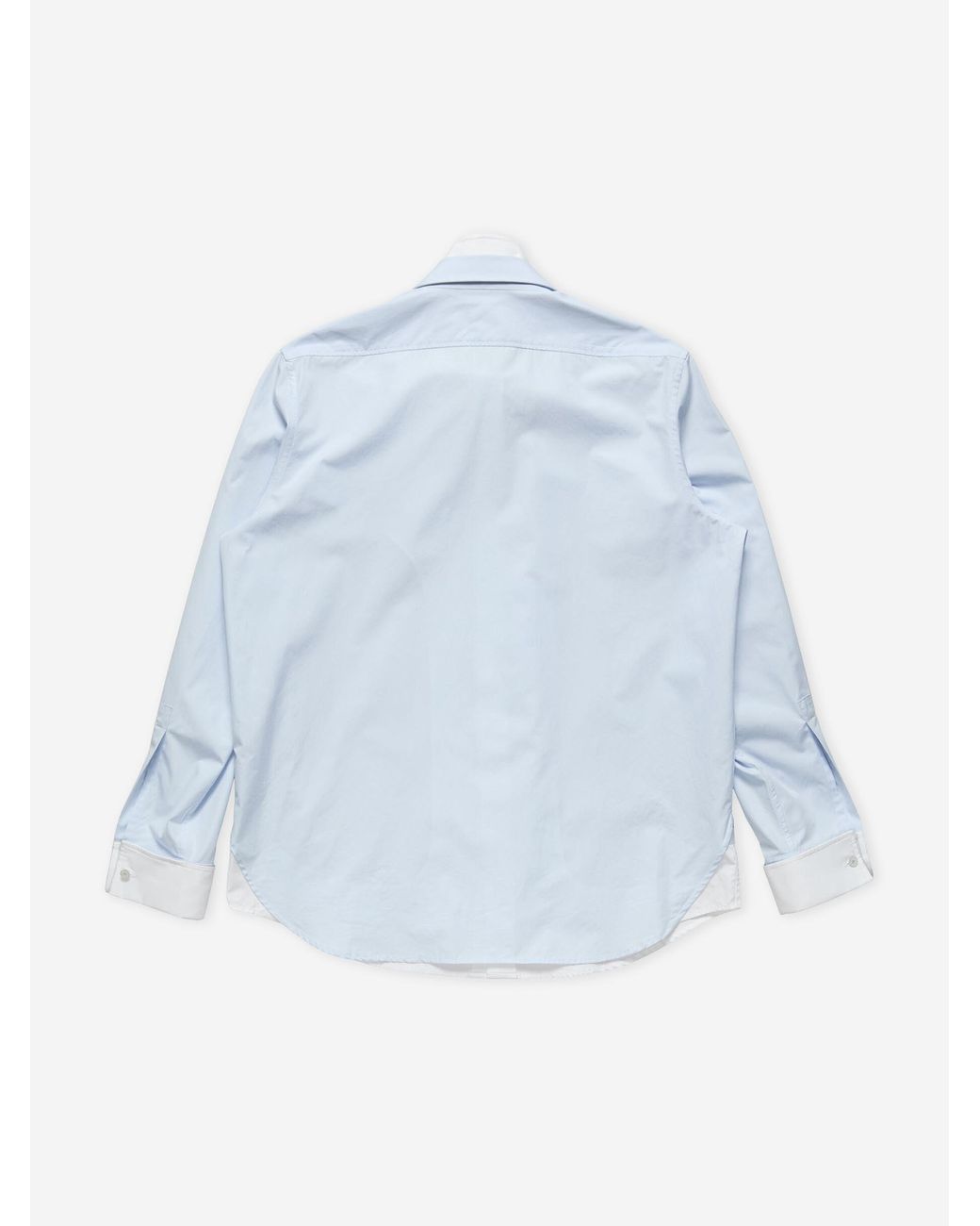 Acne Blue Cotton Layered Shirt for men