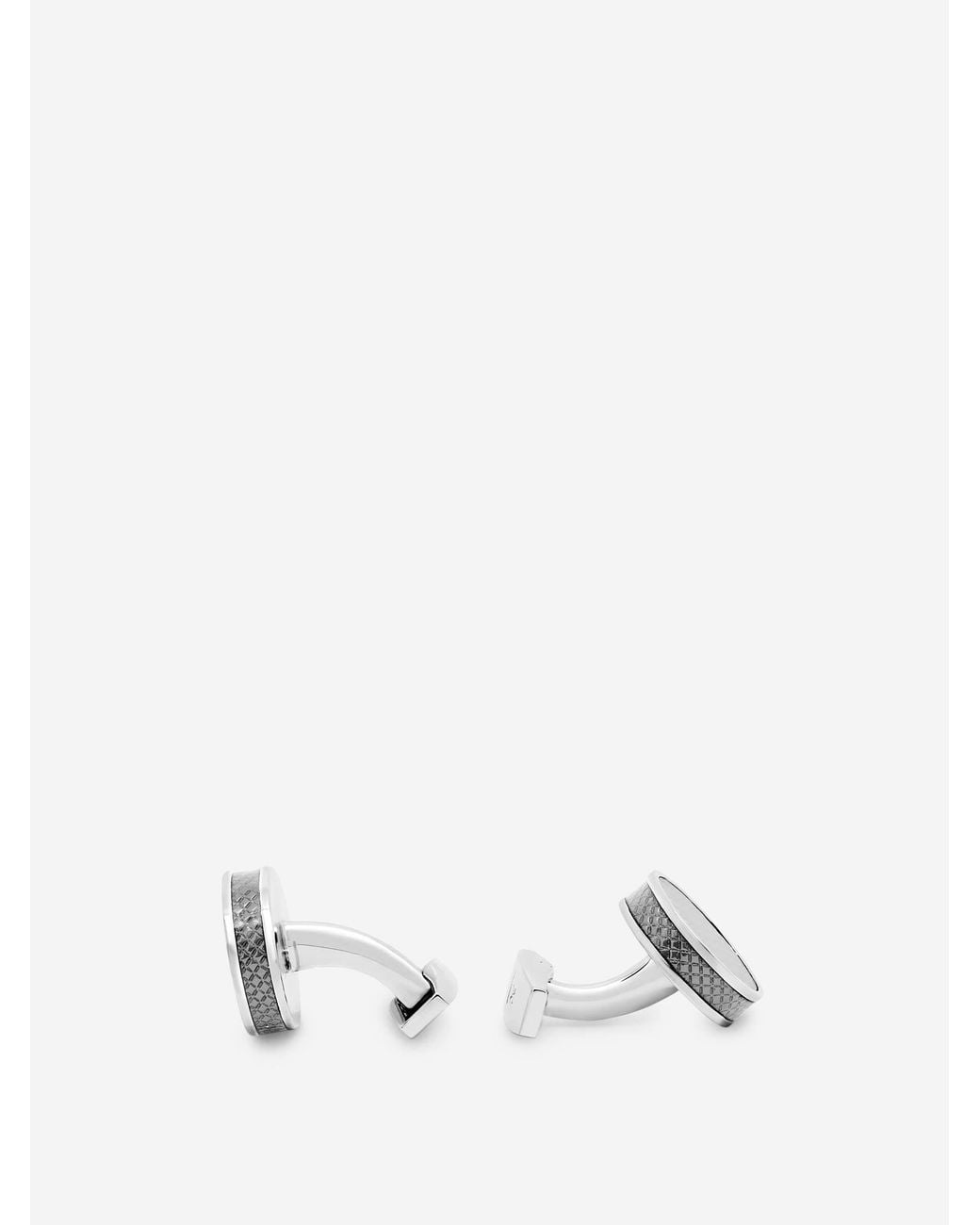 Tateossian White Carbon Twist Cufflinks for men