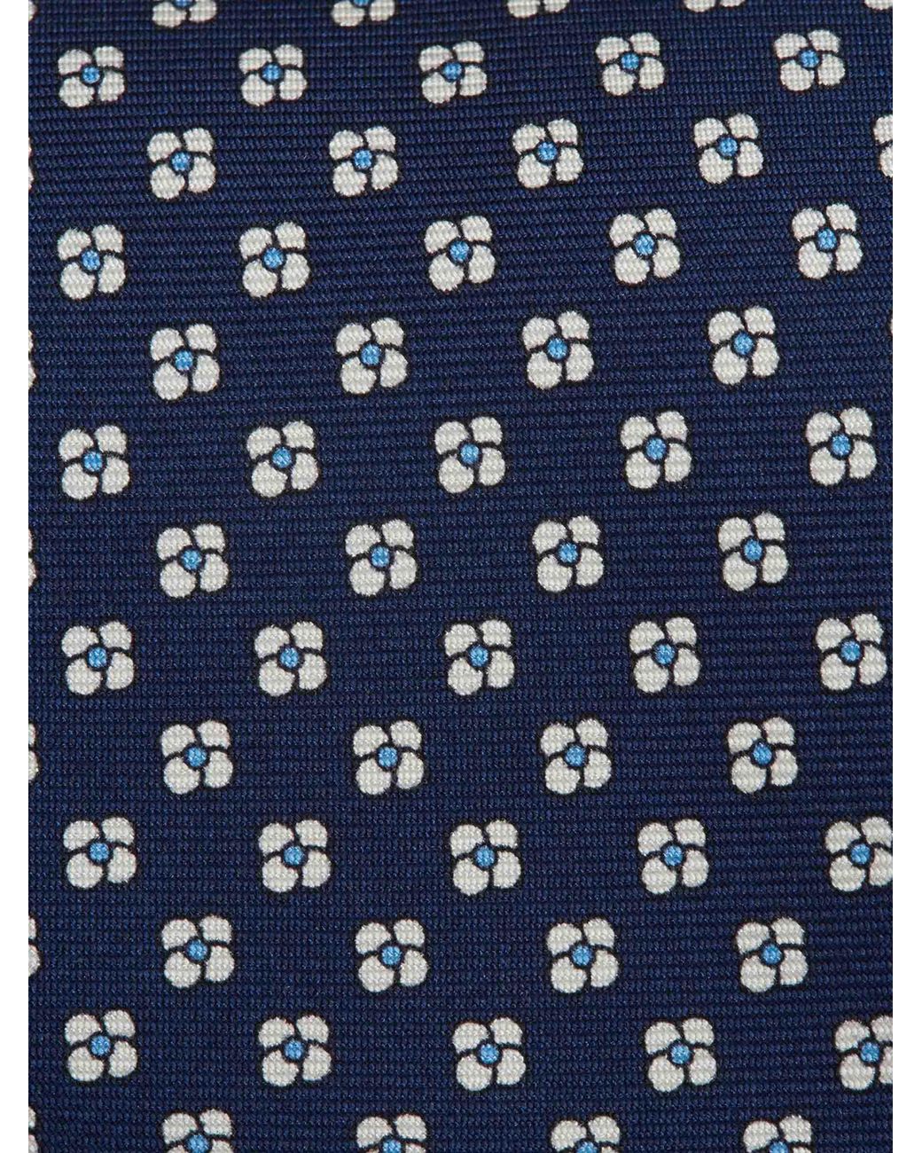 Cravatta Seta Floreale di Santa Eulalia in Blue da Uomo