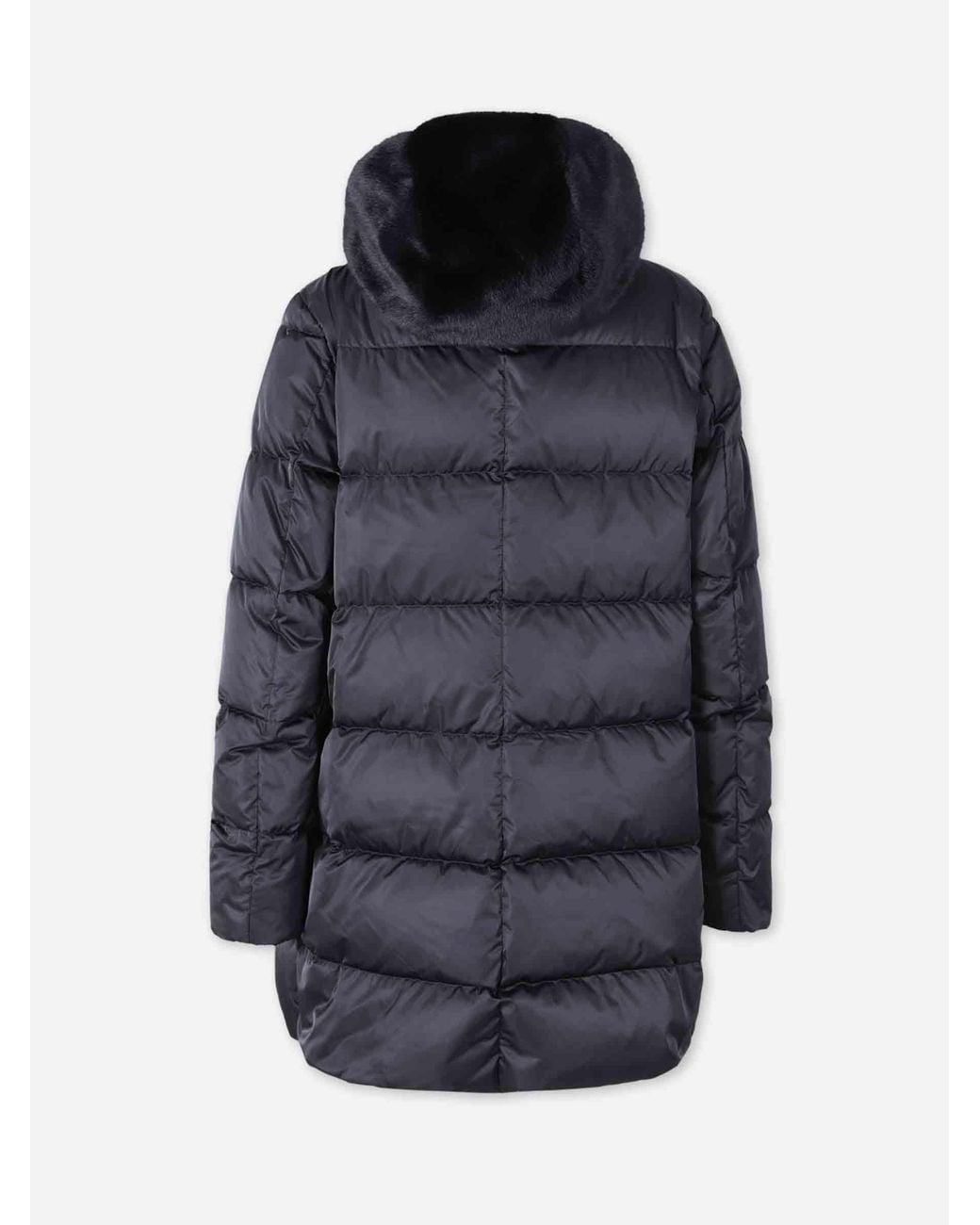 Herno Blue Down Jacket Hood