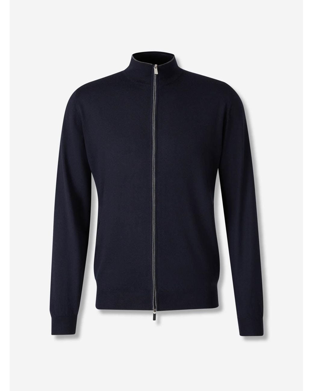 Santa Eulalia Blue Merino Wool Cardigan for men