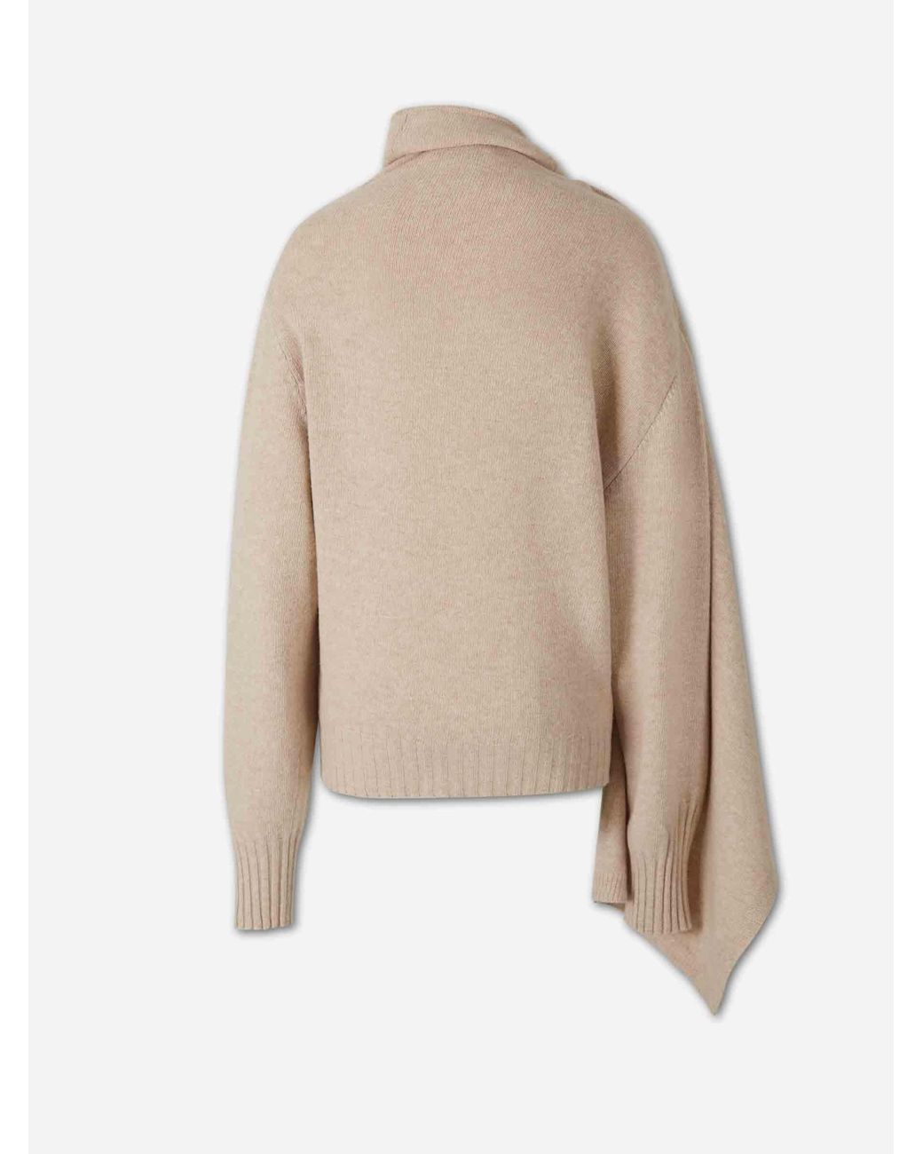 The Attico Natural Wool Sweater With Layered Effect