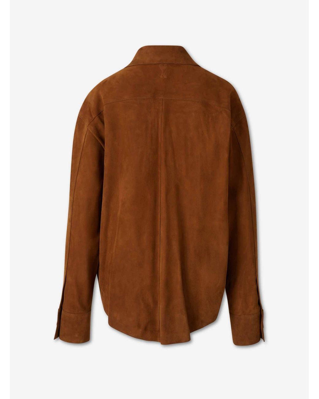 AMI Brown Suede Leather Jacket