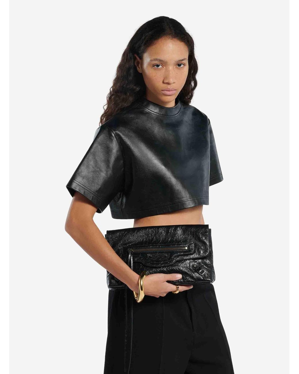 Balenciaga Black Le City Clutch Bag