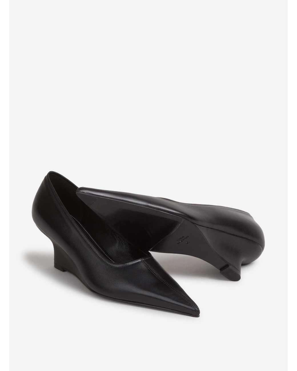 Totême  Black Wedge Shoes Leather