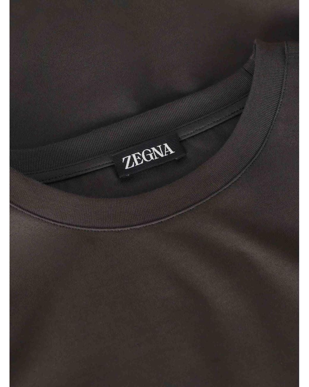 Zegna Black Short Sleeve T-Shirt for men