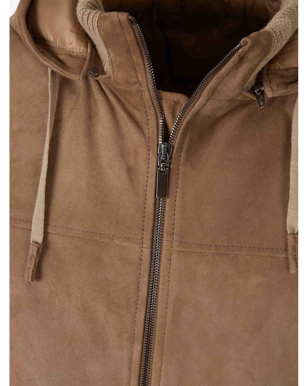Santa Eulalia Brown Casual Suede Knit Jacket for men