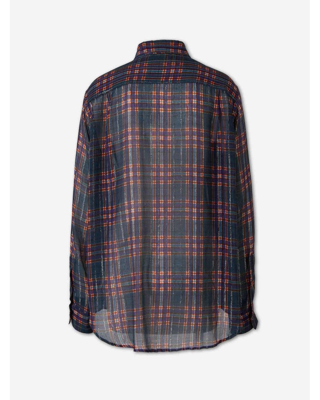 Dries Van Noten Blue Lurez Semi-Transparent Shirt