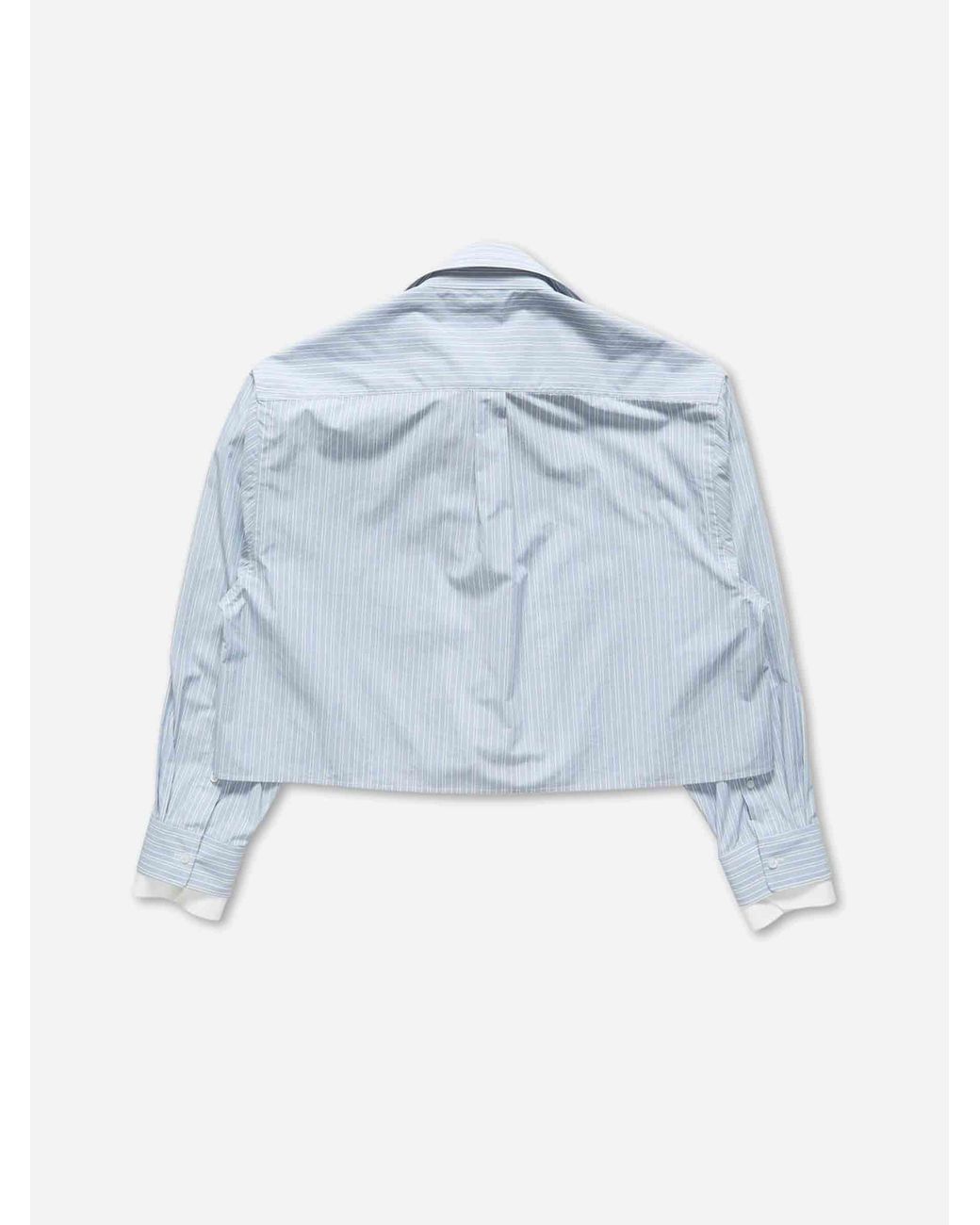 Acne Blue Striped Layered Shirt