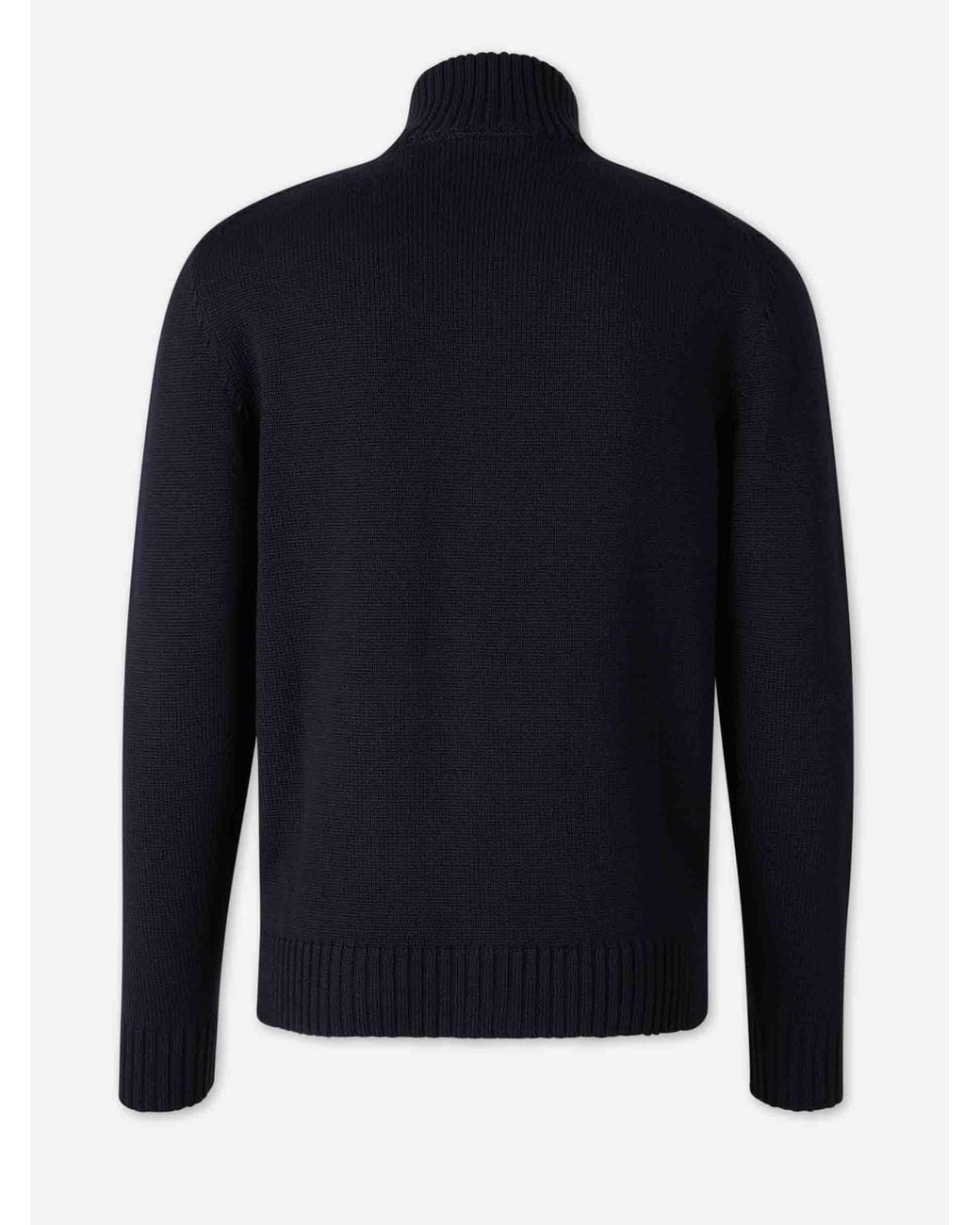Zanone Blue Wool Knit Cardigan for men