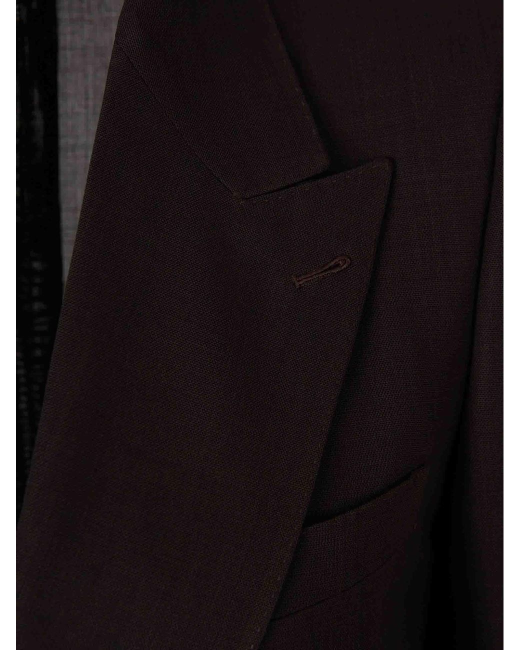 Tom Ford Black Double-Breasted Wool Blazer