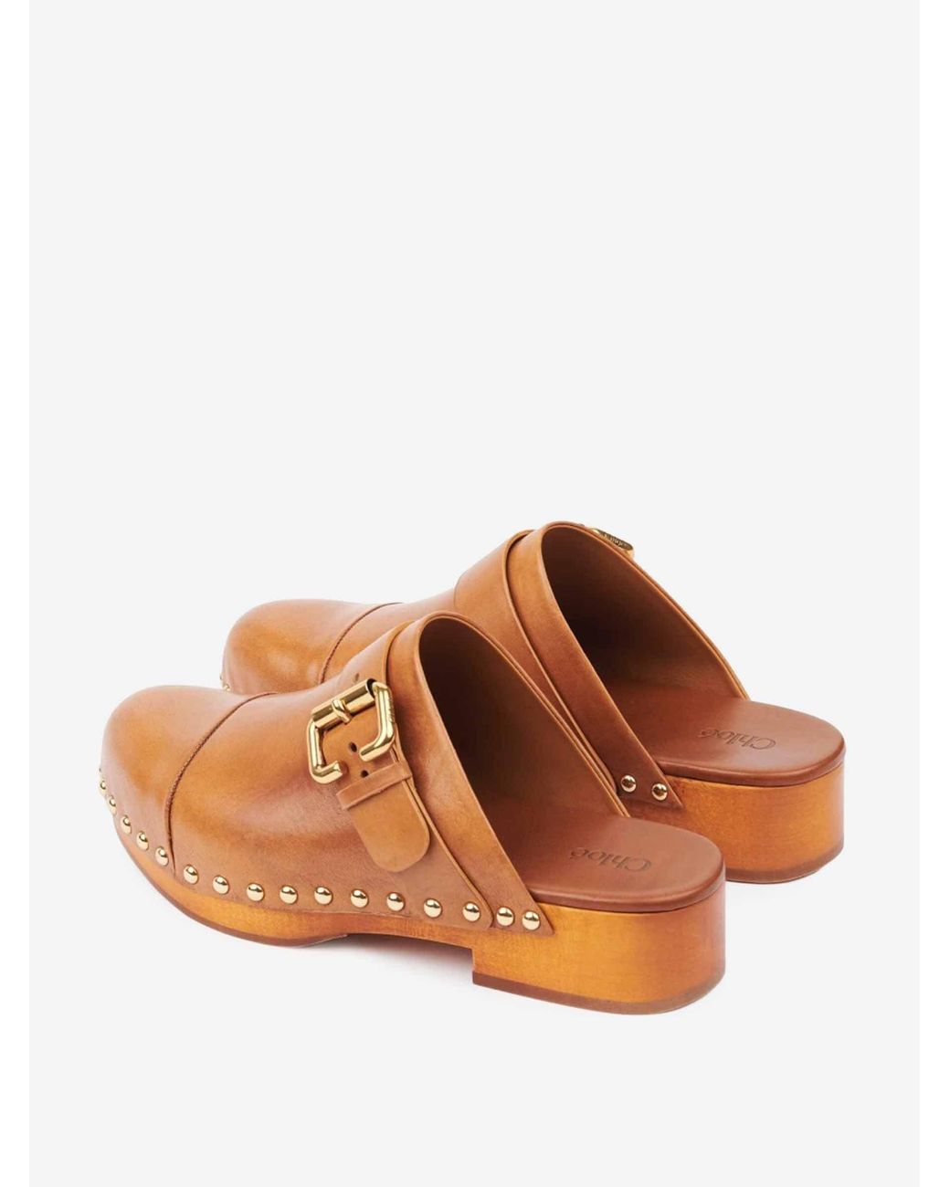 Chloé Brown Jeannette Clogs