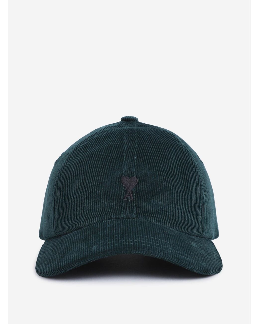 AMI Blue Corduroy Logo Cap for men