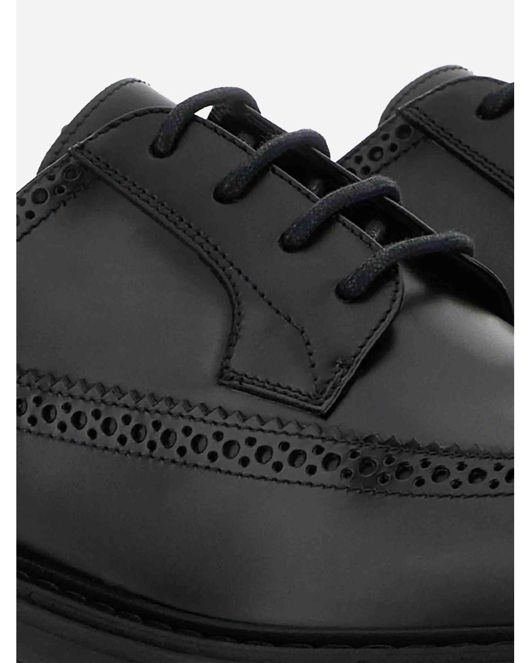 Hogan Black Derby Shoes H704 for men