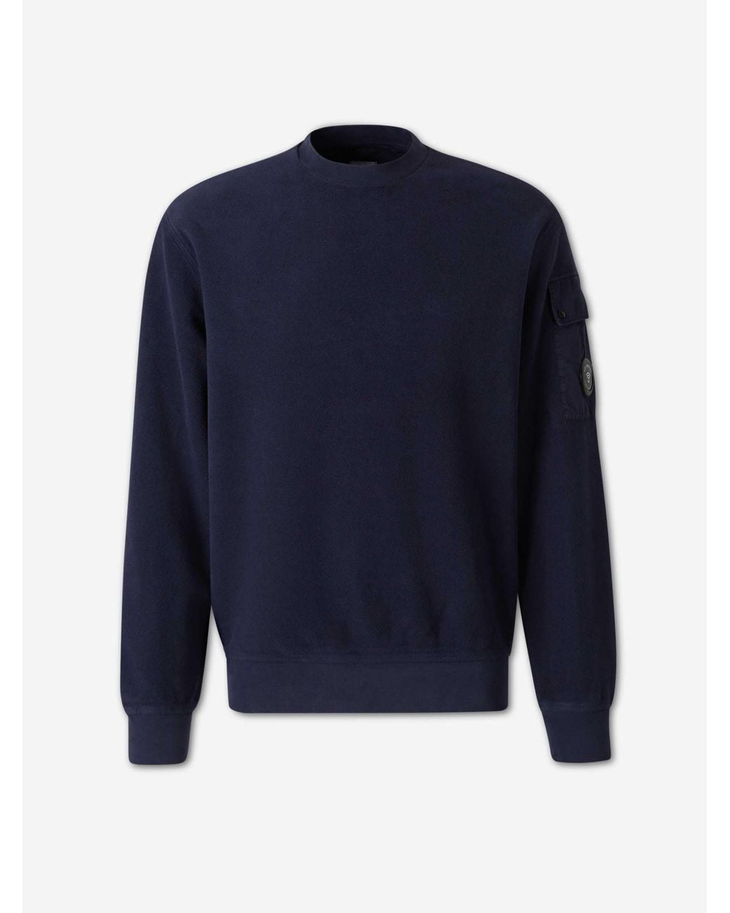 C P Company Blue Crew Neck Sweatshirt for men