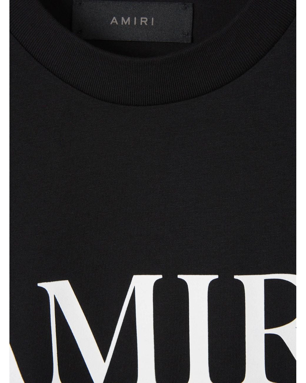 Amiri Black Logo T-Shirt Short Sleeve for men