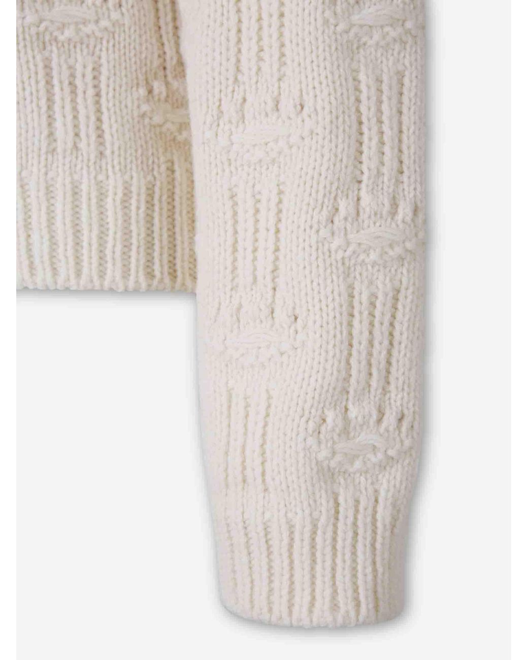 Marni White Textured Knit Cardigan