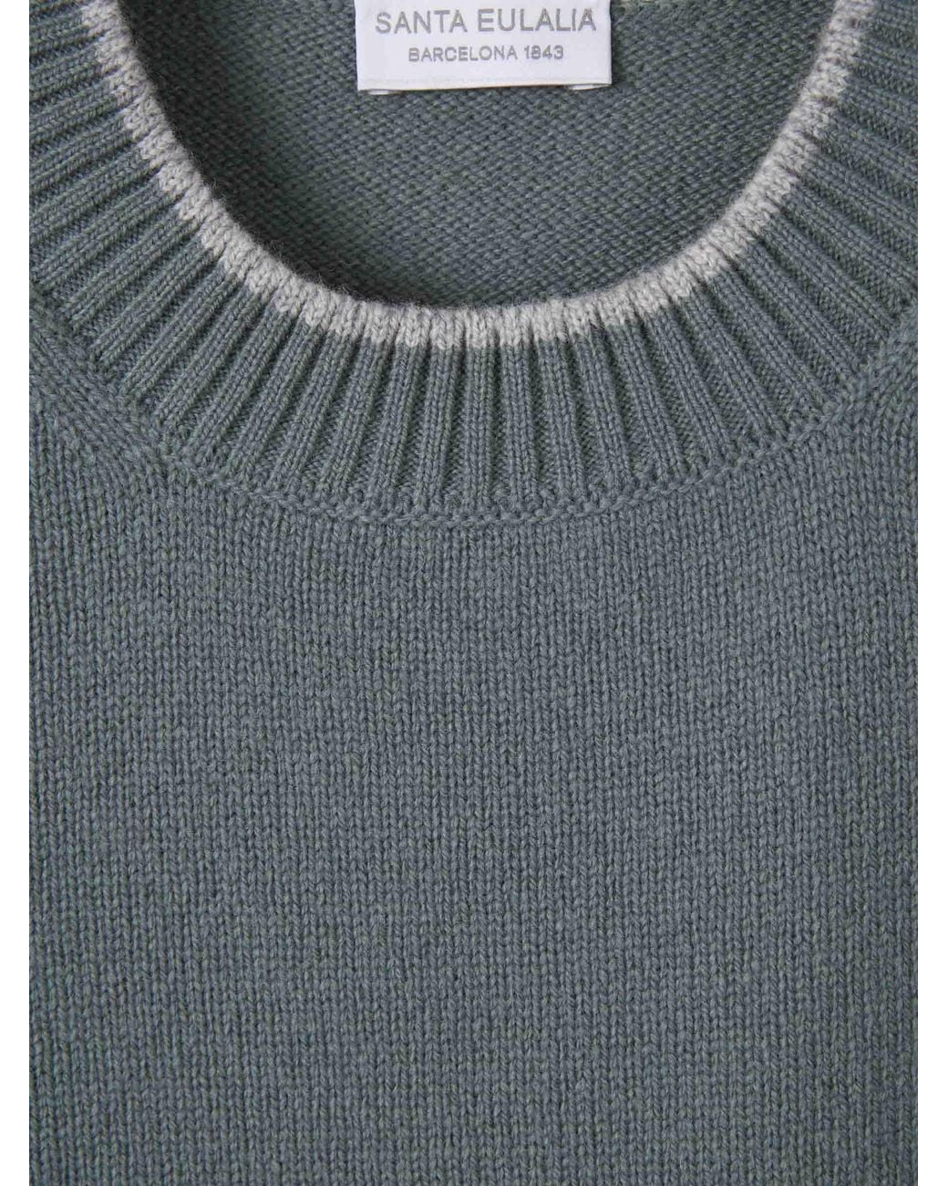 Santa Eulalia Blue Crew Neck Sweater for men
