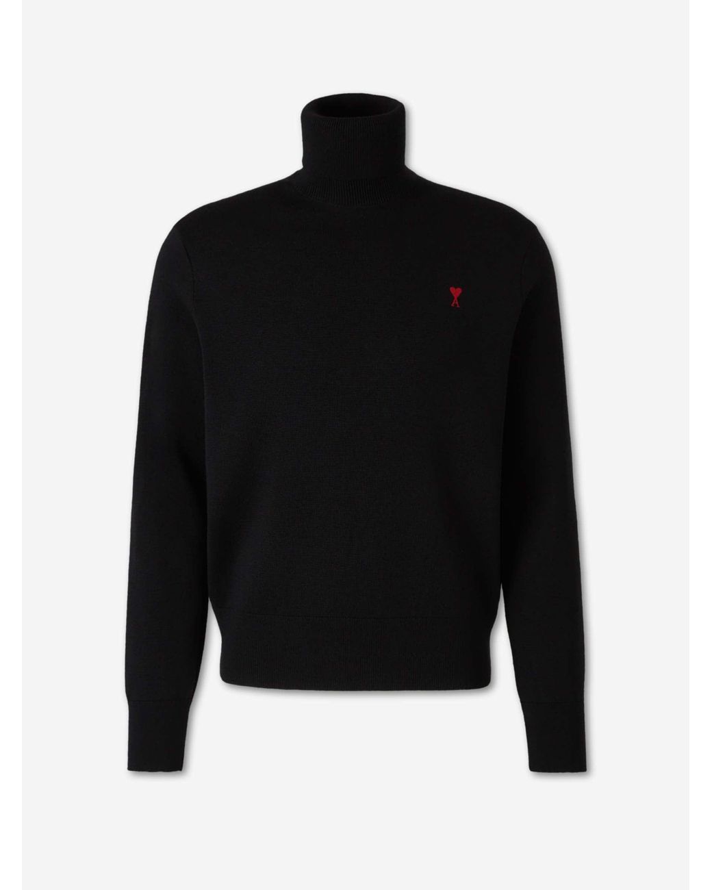 AMI Black Turtleneck Sweater for men