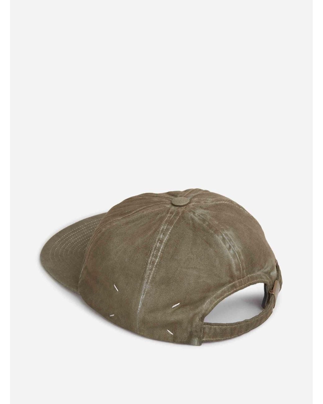 Maison Margiela Green Worn Cotton Cap for men