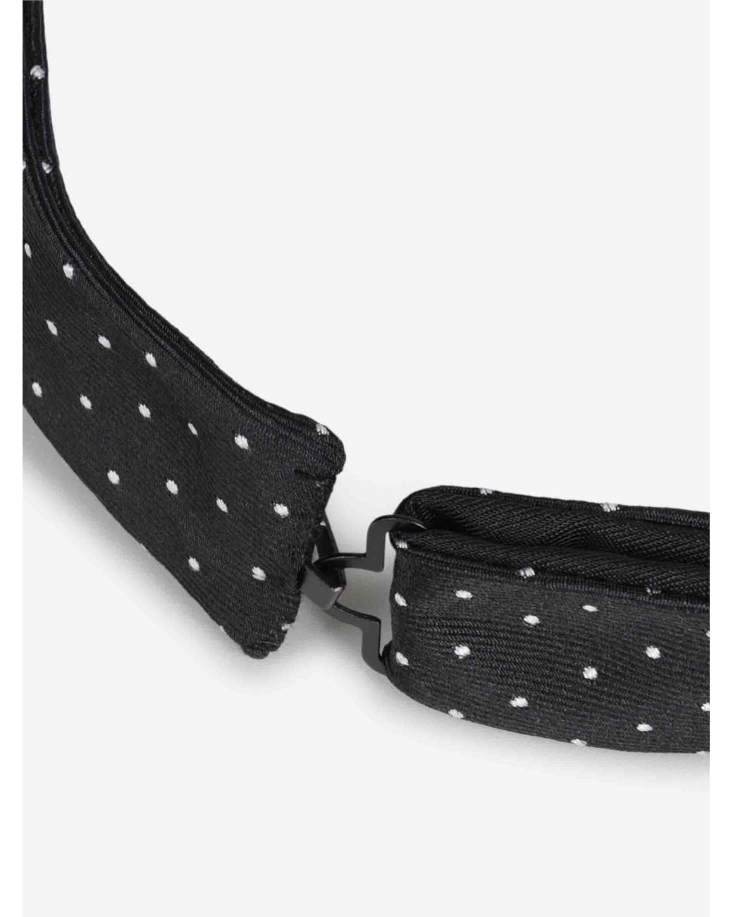 Petronius Black Polka Dot Bow Tie for men