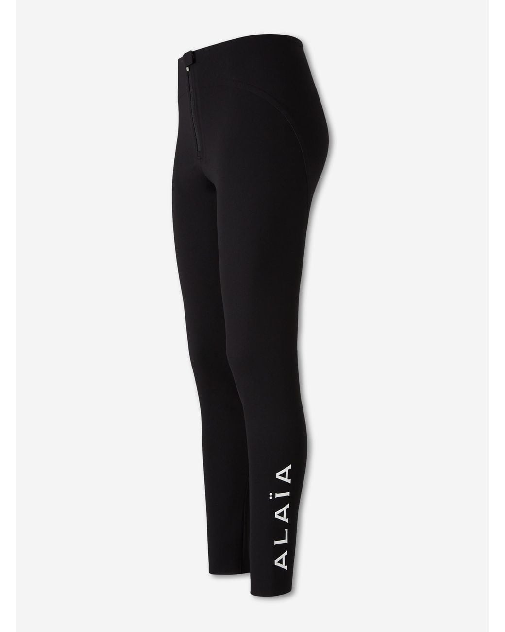 Alaïa Black Technical Leggings With Logo
