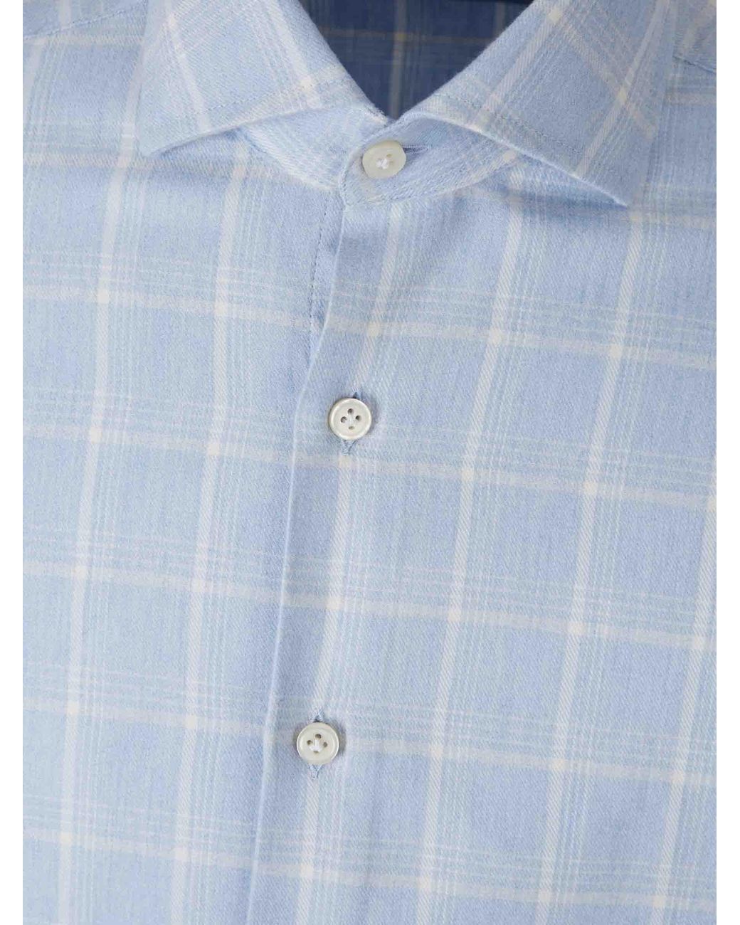 Santa Eulalia Blue Plaid Shirt for men