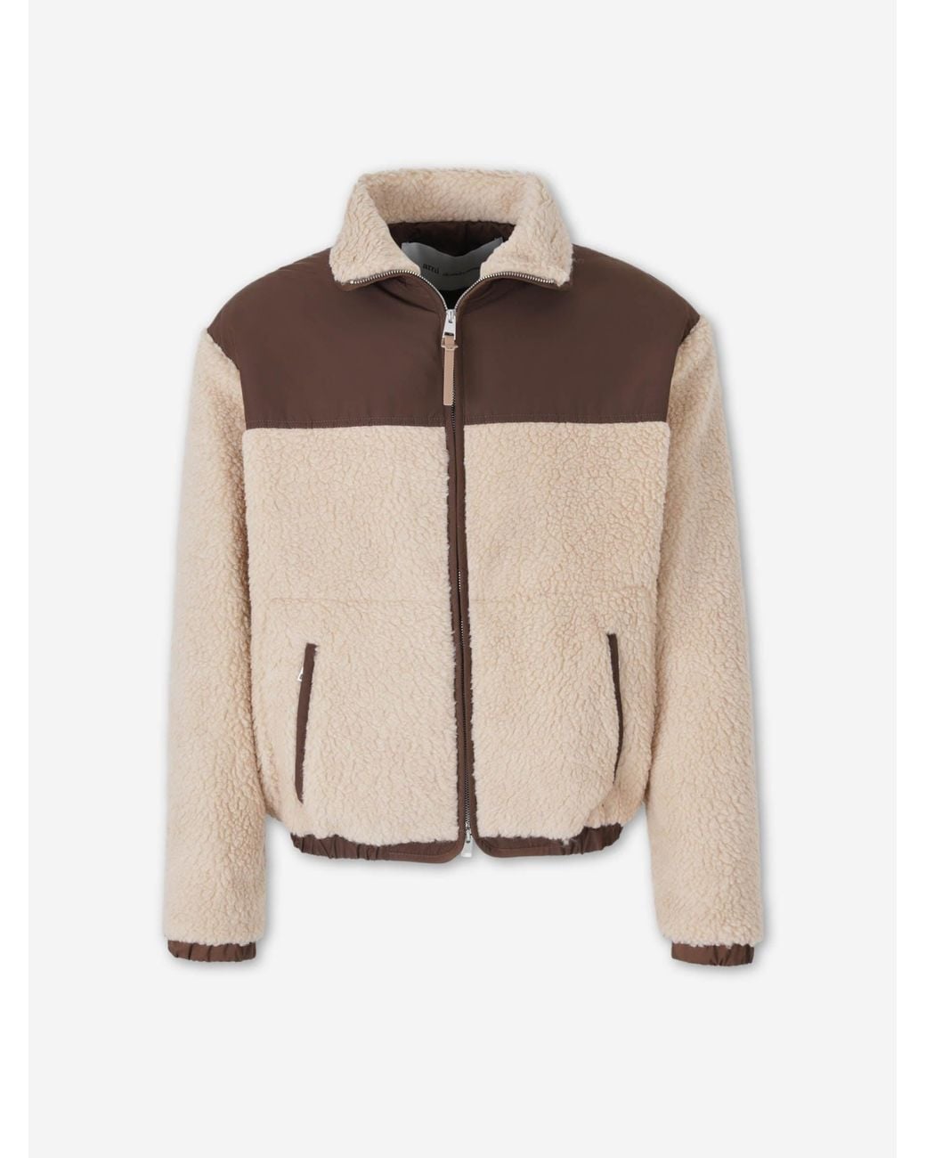 AMI Natural Casual Sherpa Jacket for men