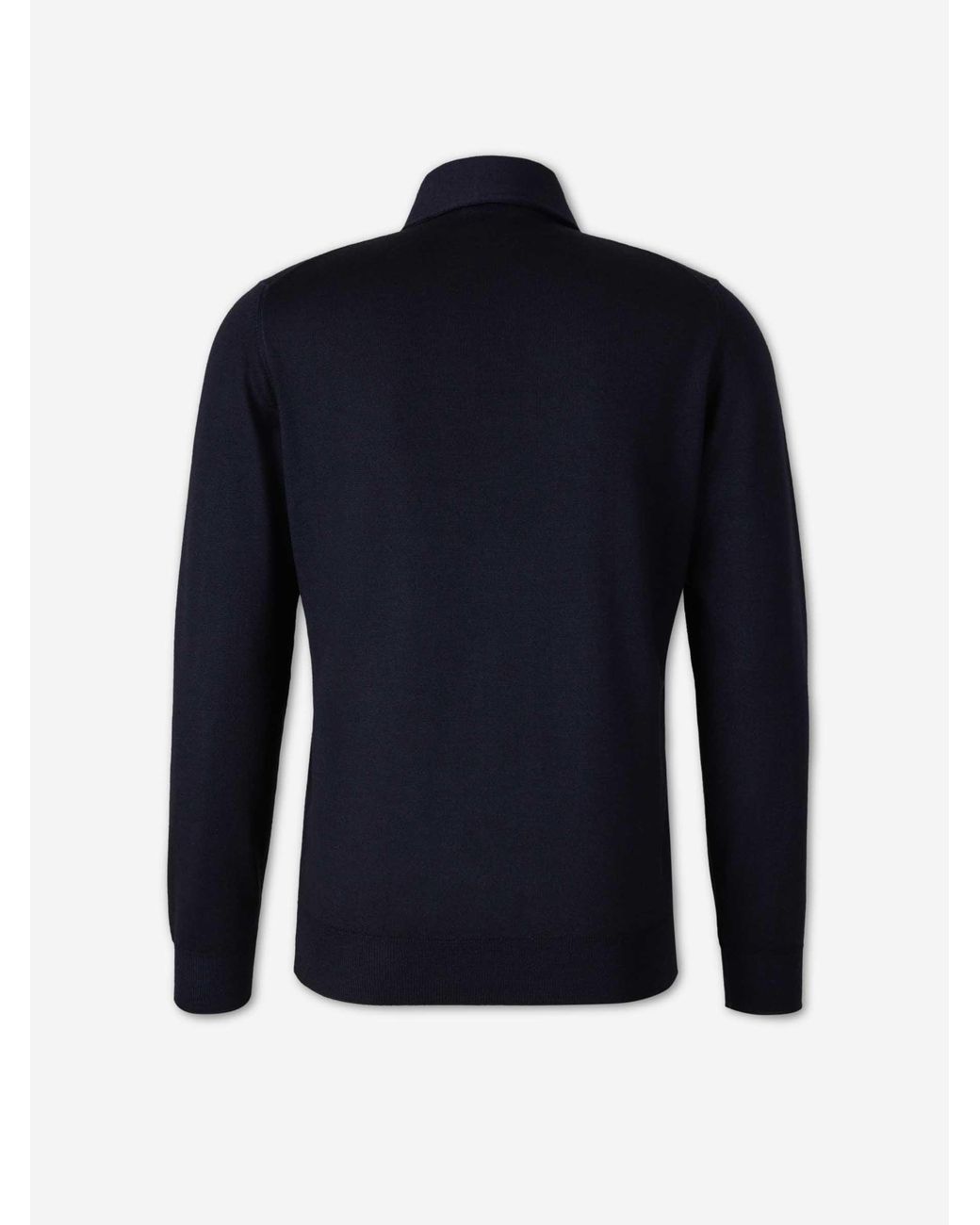 Santa Eulalia Blue Fine Merino Wool Polo Shirt for men