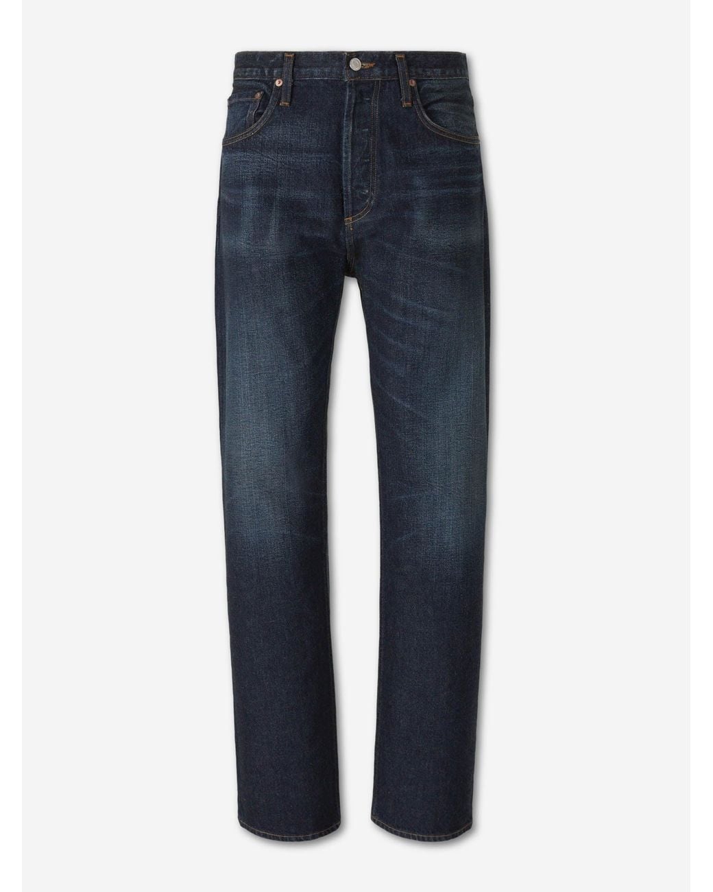 Agolde Blue Cotton Straight Leg Jeans for men