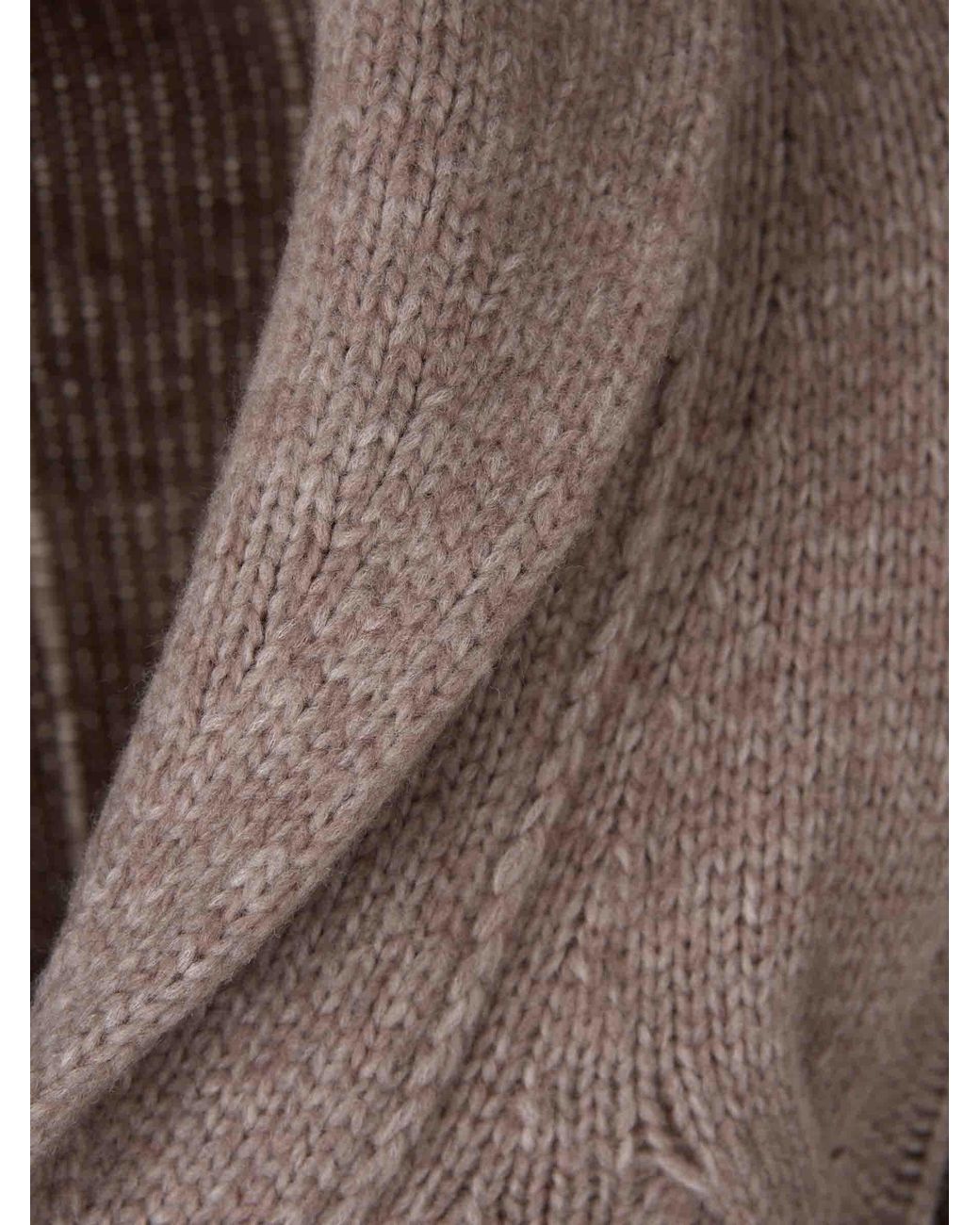 Gran Sasso Brown Braided Wool Cardigan for men