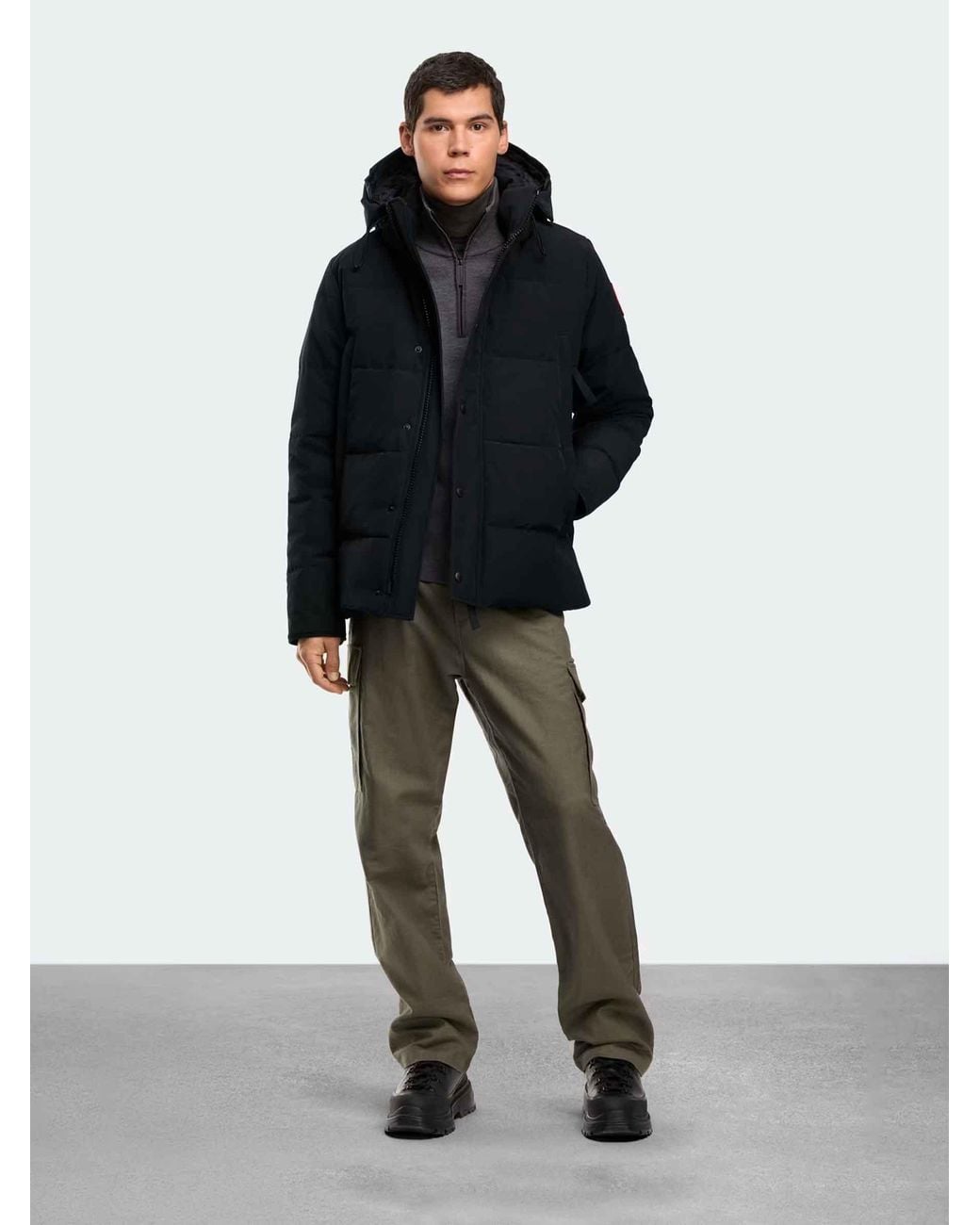 Canada Goose Black Wyndham Short Down Jacket for men