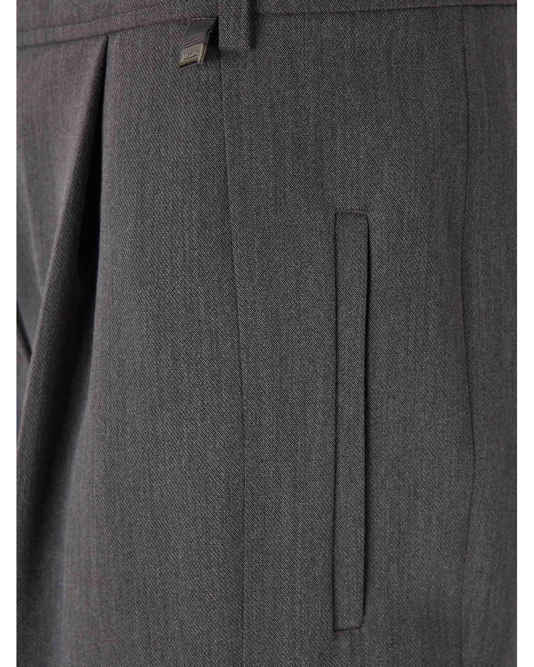 Herno Gray Dressy Pants