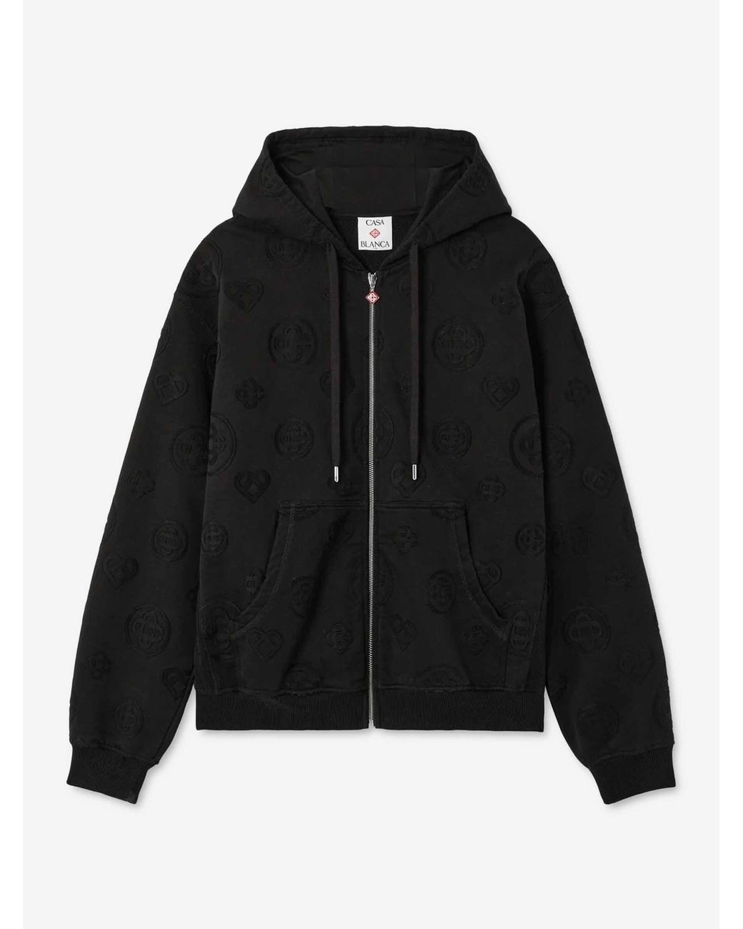 Casablanca Black Monogram Hoodie for men