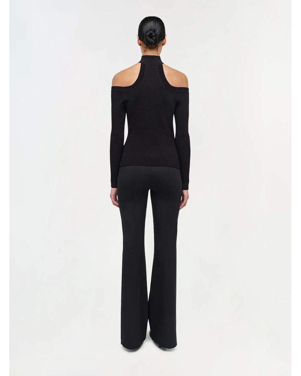 Jonathan Simkhai Black Lilac Off-Shoulder Top
