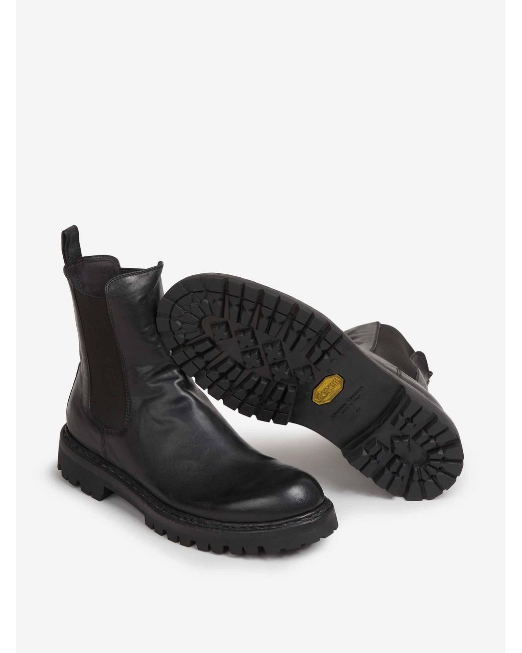 Officine Creative Black Chelsea Boots Leather for men