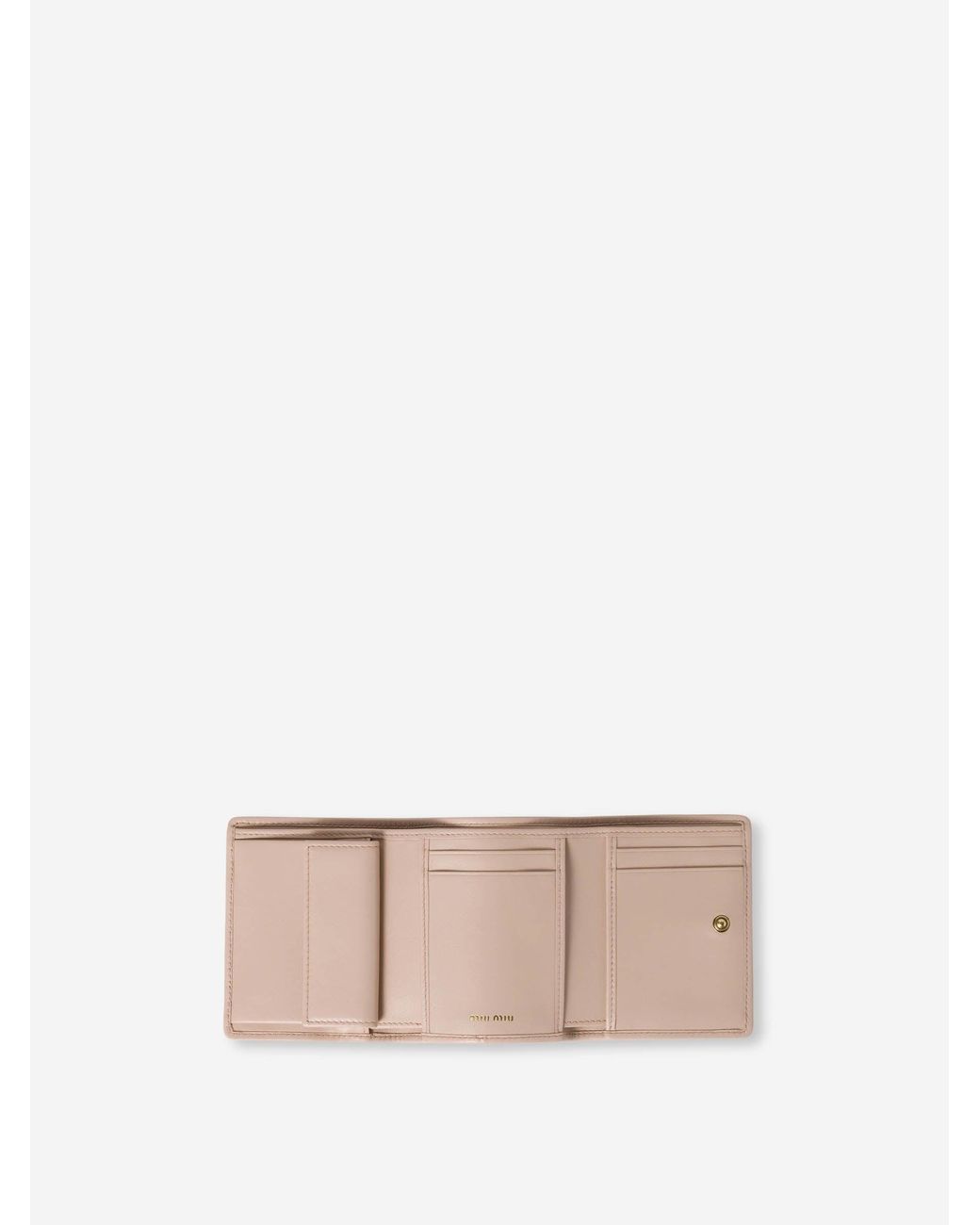 Miu Miu White Small Matelassé Wallet