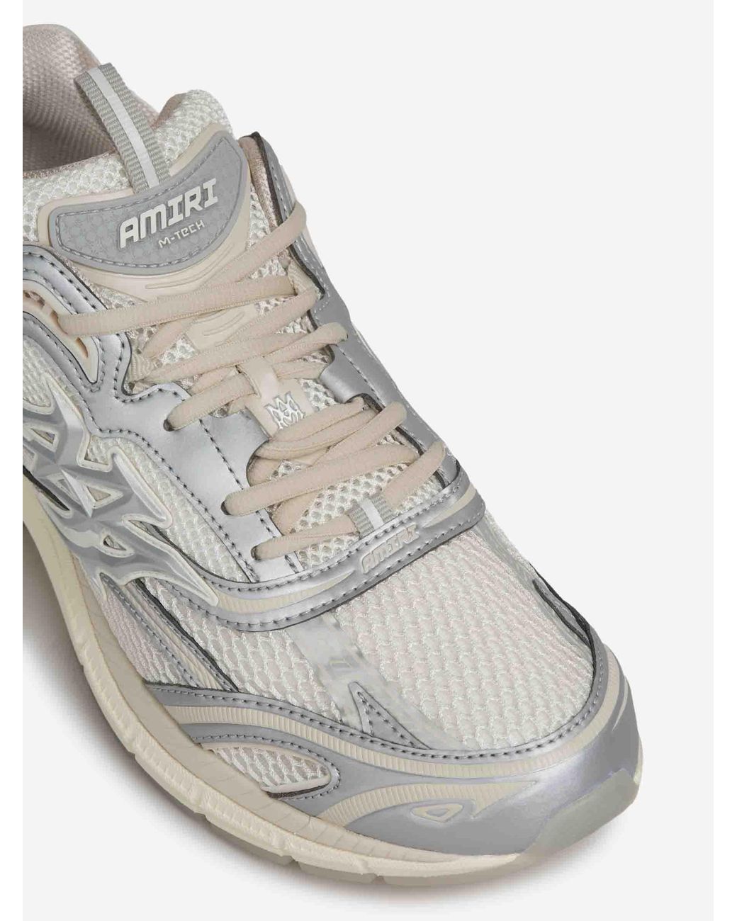 Amiri White Metallic M-Tech Sneakers for men