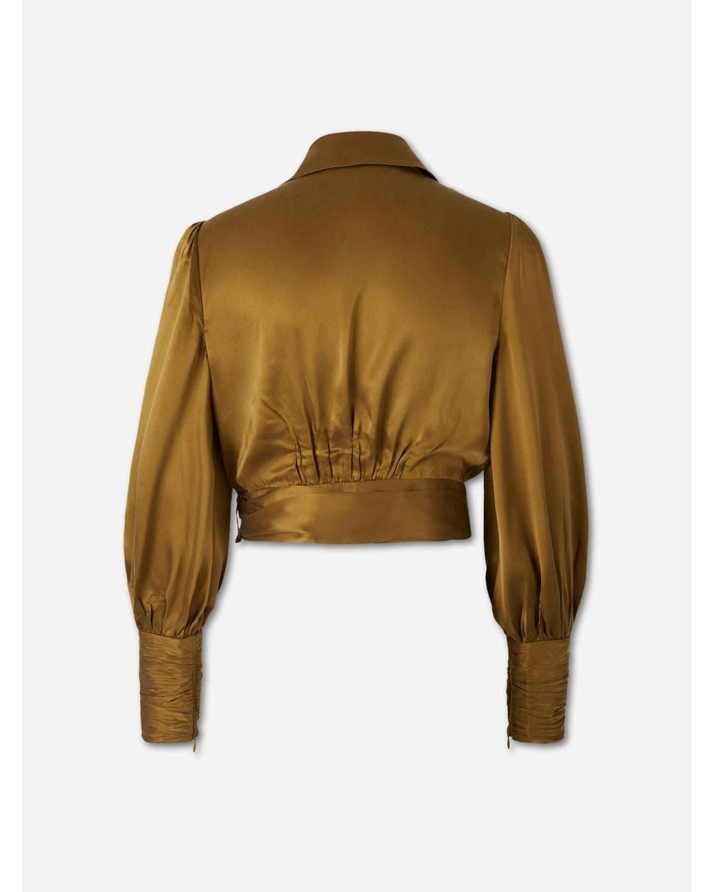 Zimmermann Natural Silk Wrap Blouse