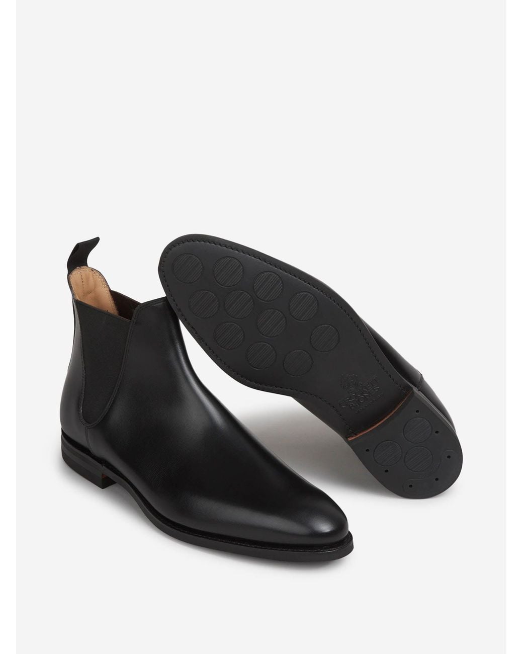 Crockett and Jones Black Chelsea Boots 8 for men