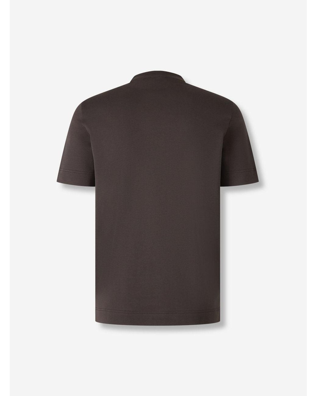 Santa Eulalia Black Plain T-Shirt for men