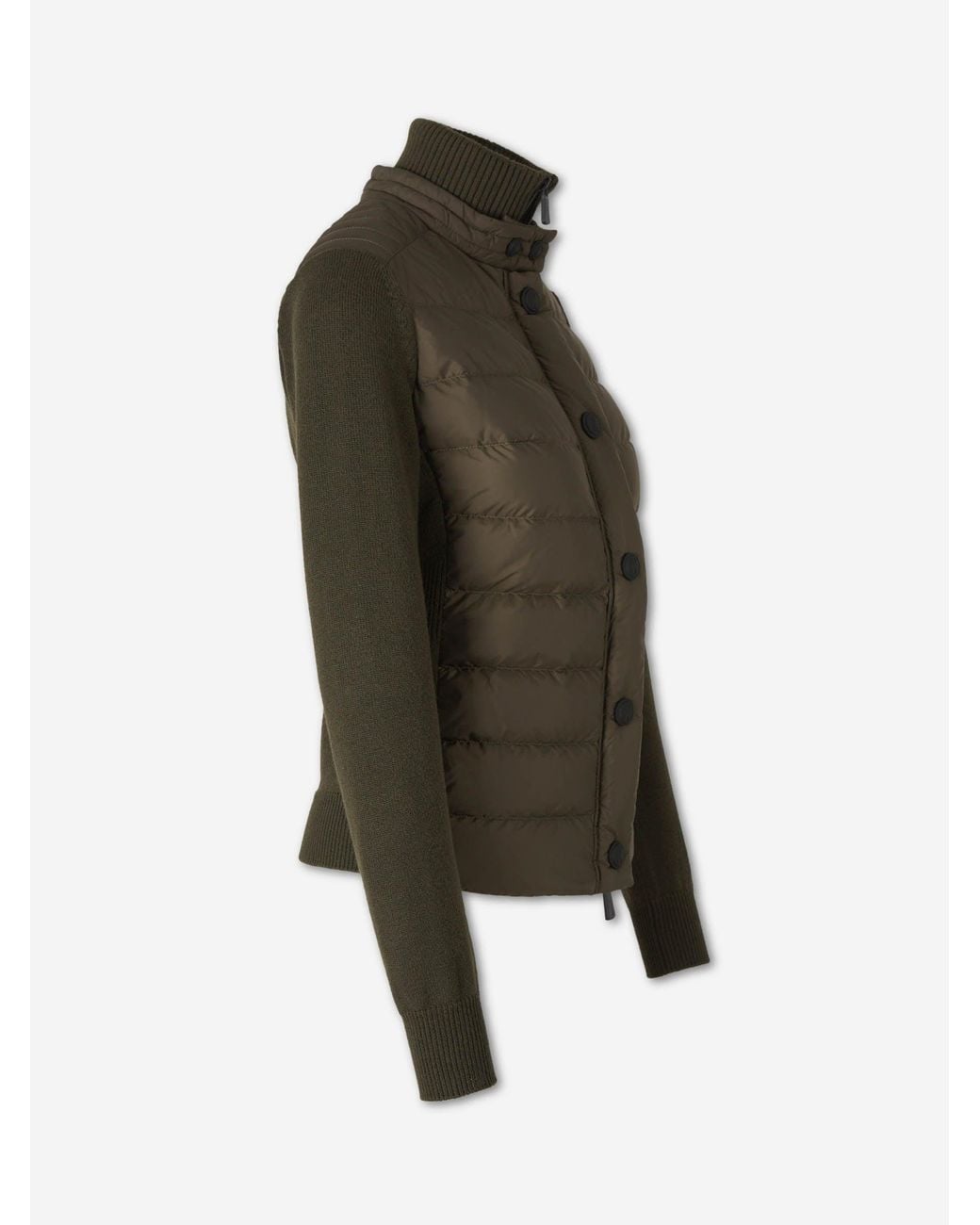 Moncler Green Quilted Cardigan