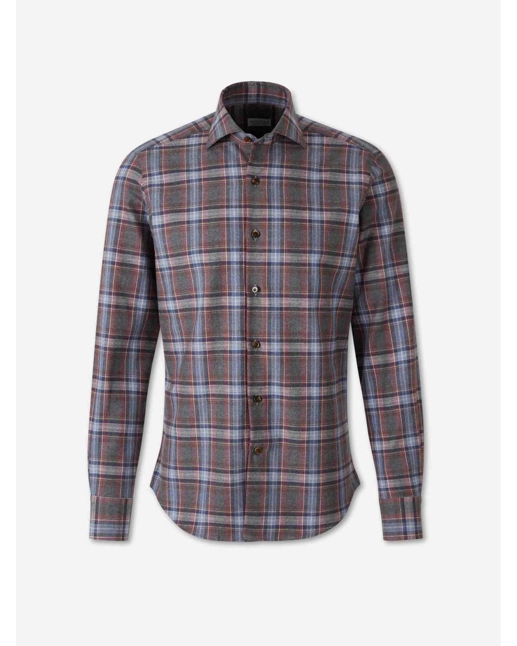 Santa Eulalia Blue Plaid Shirt for men