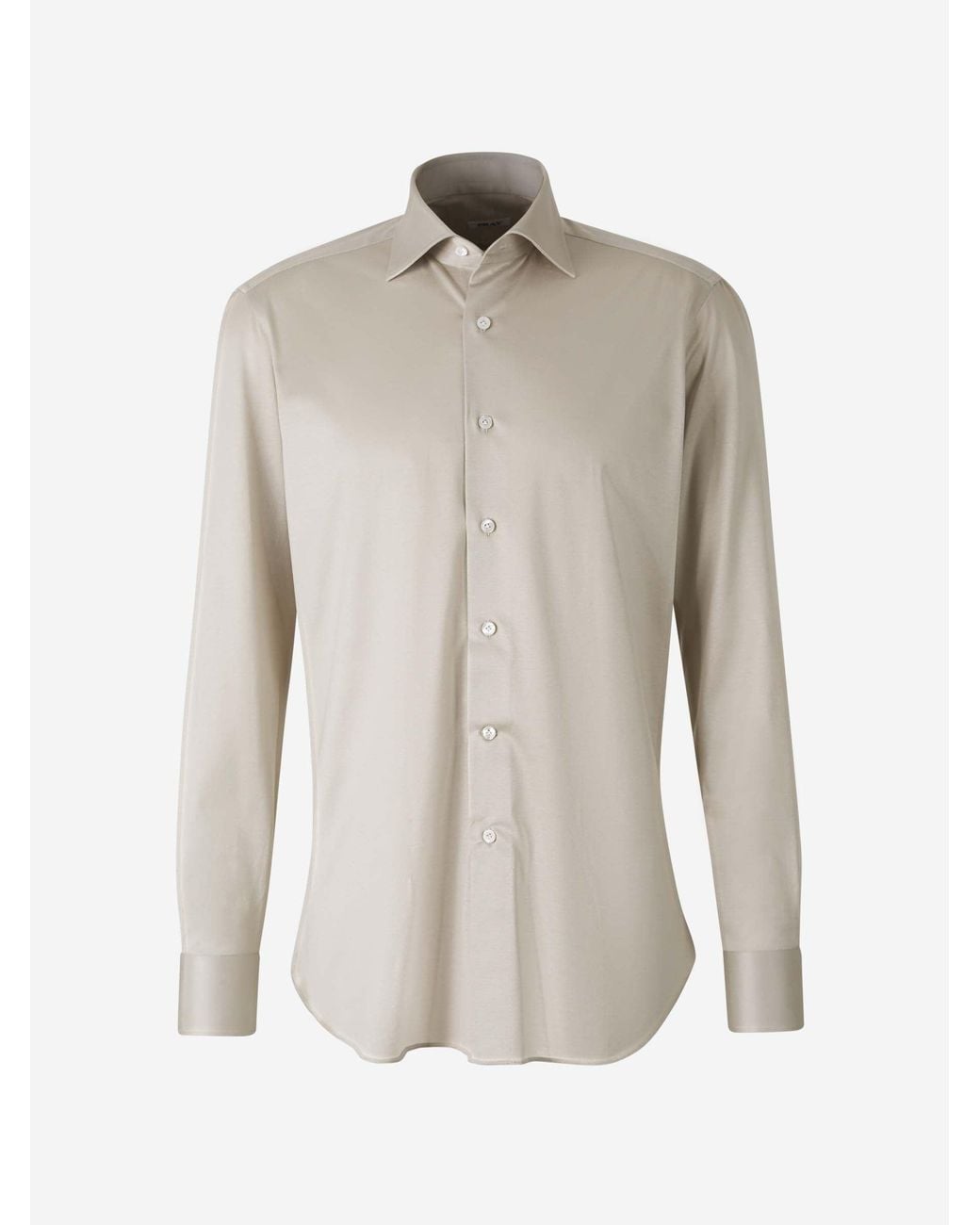 Fray White Micro Knit Shirt for men