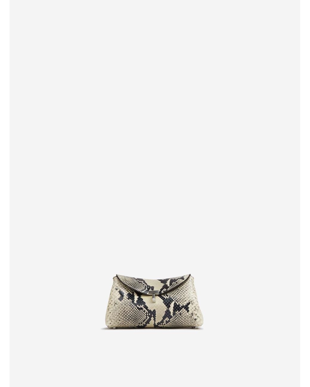 Totême White Mini T-Lock Bag