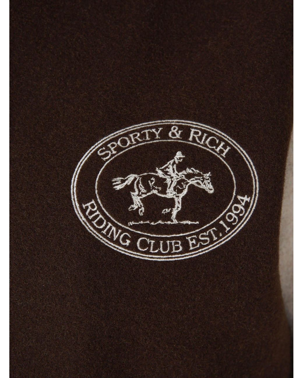 Sporty & Rich Brown Wool Bomber Jacket