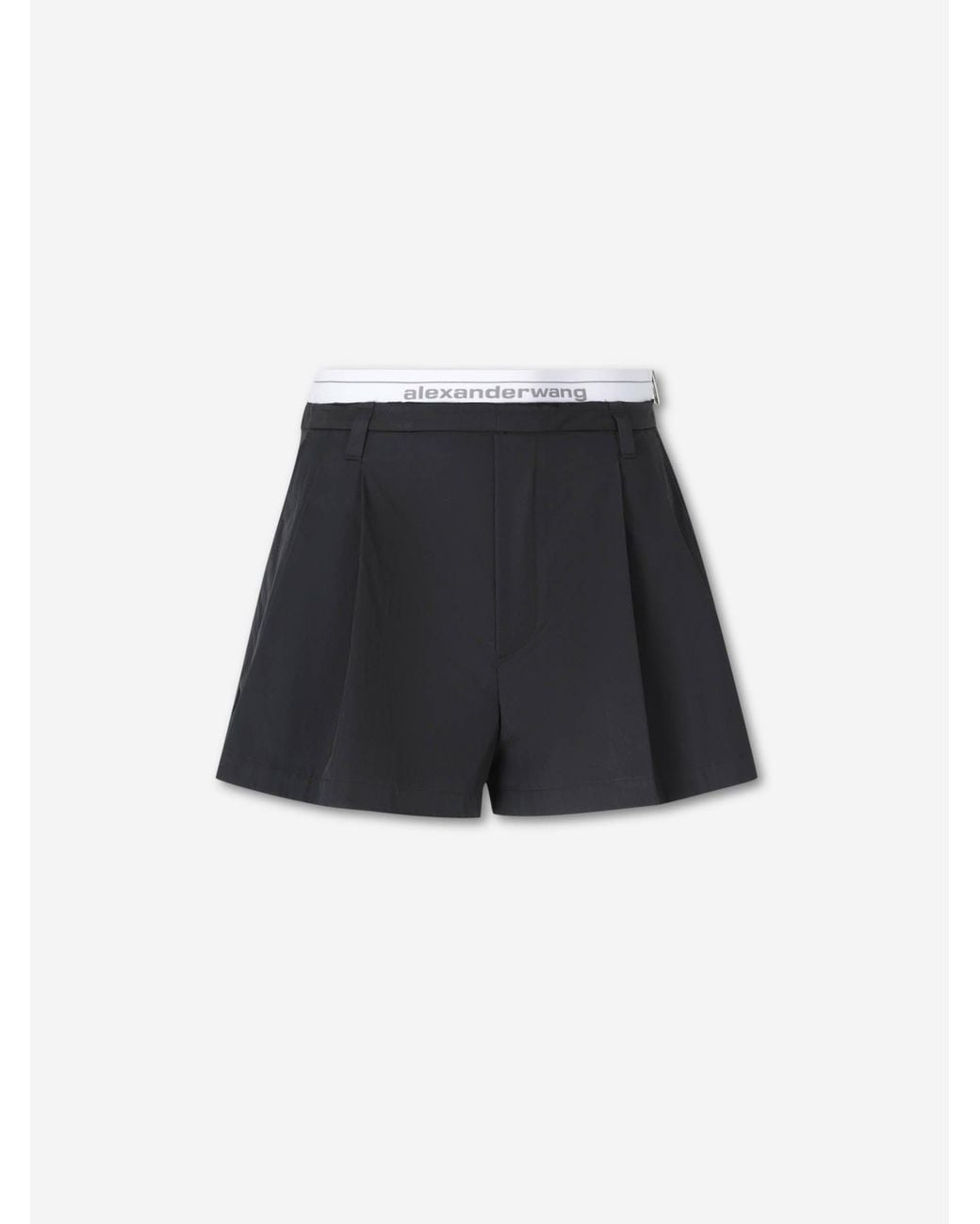 Alexander Wang Black Pleated Shorts
