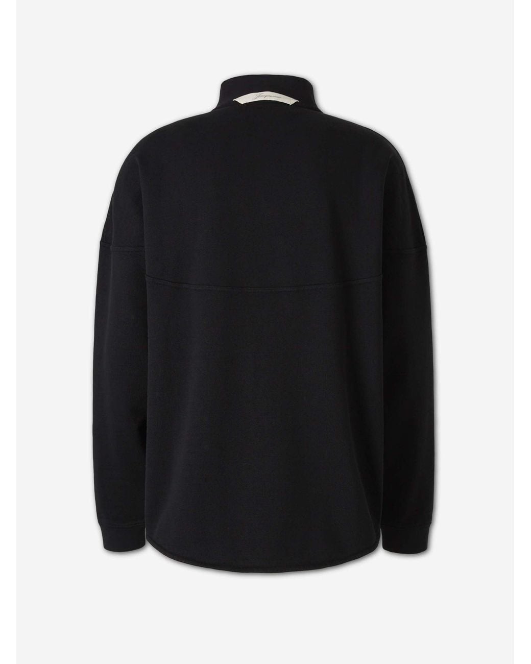 Jacquemus Black Rond Carré Zip-Up Sweatshirt for men